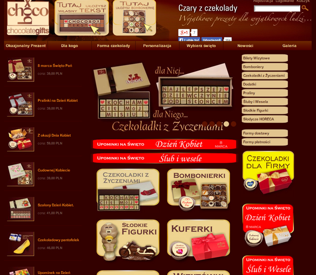 chocobox strona główna zrzut ekranu