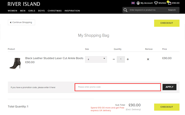 River Island kody rabatowe