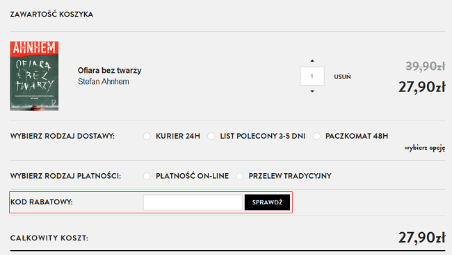 Marginesy kod rabatowy