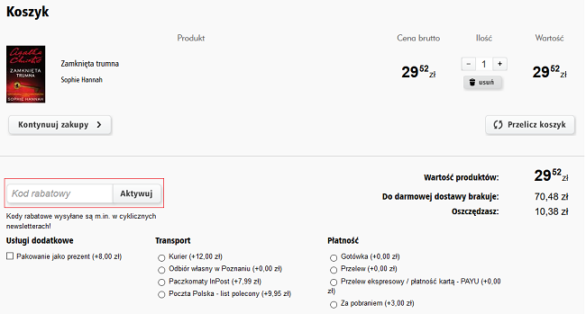 Publicat kod rabatowy