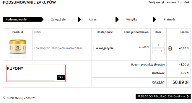 Puderek kod rabatowy