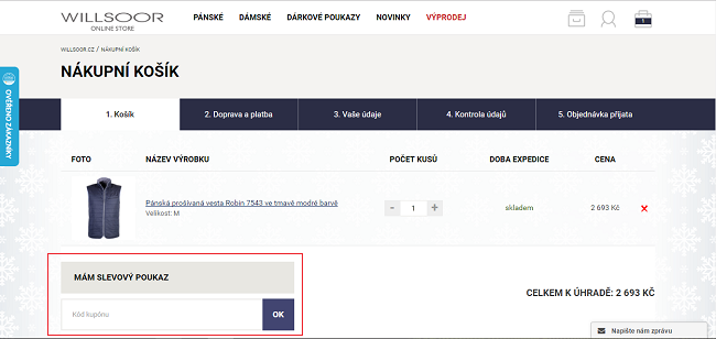 willsoor slevovy kupon