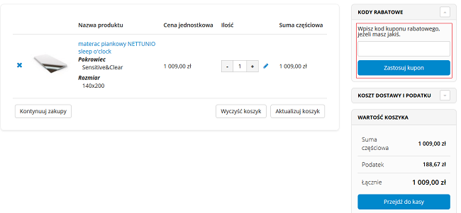 sleep o'clock kod rabatowy