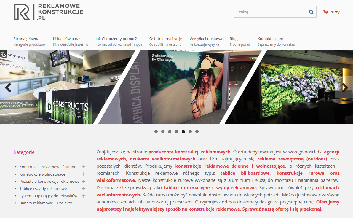reklamowe konstrukcje