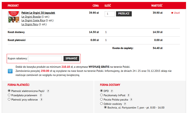 segafredo kod rabatowy